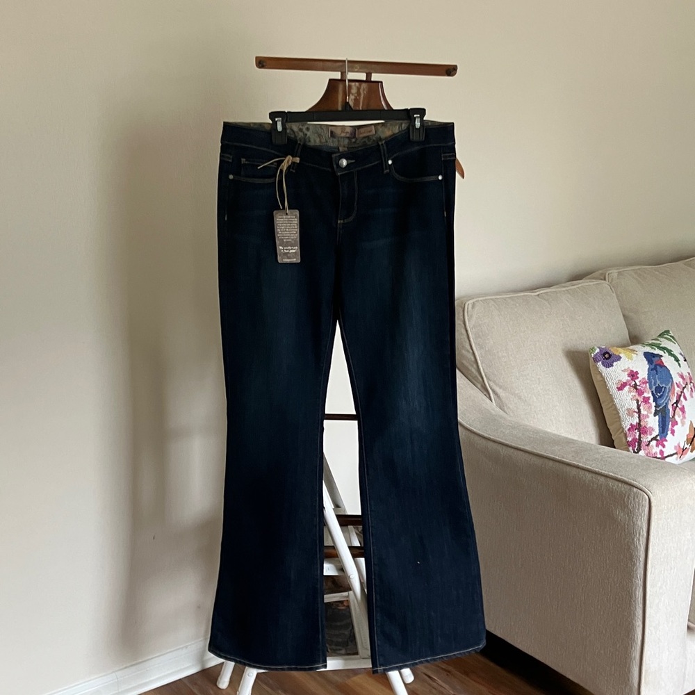 PAIGE Dark Indigo Flare Jeans